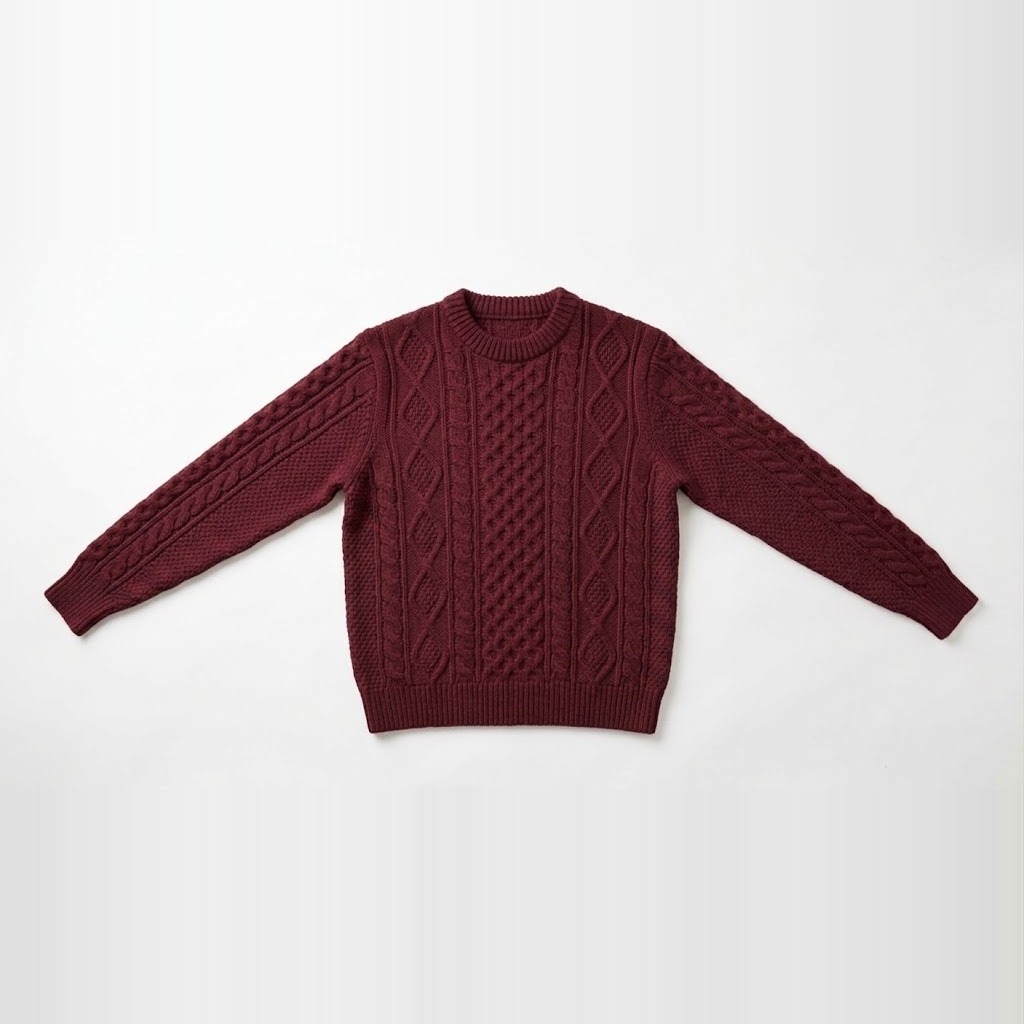 Cable-Knit Crew Pullover 2