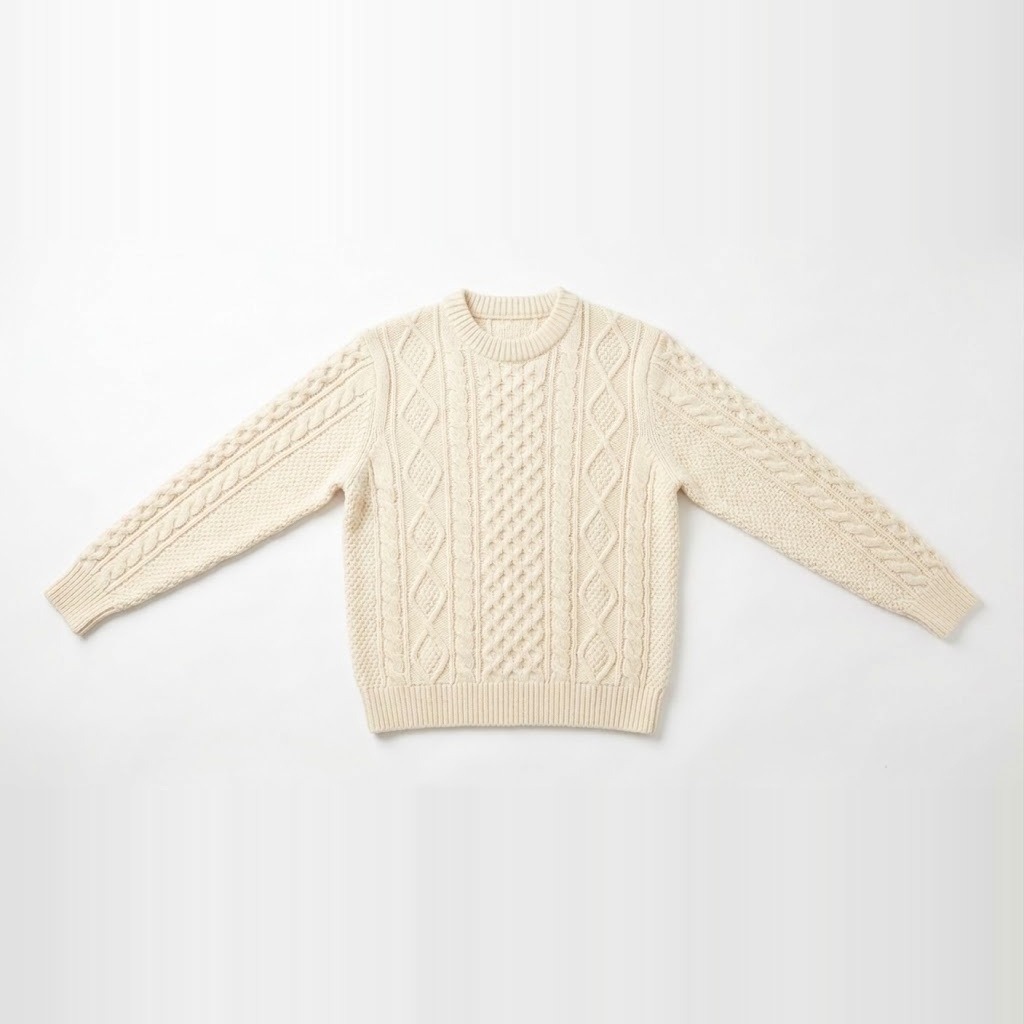 Cable-Knit Crew Pullover