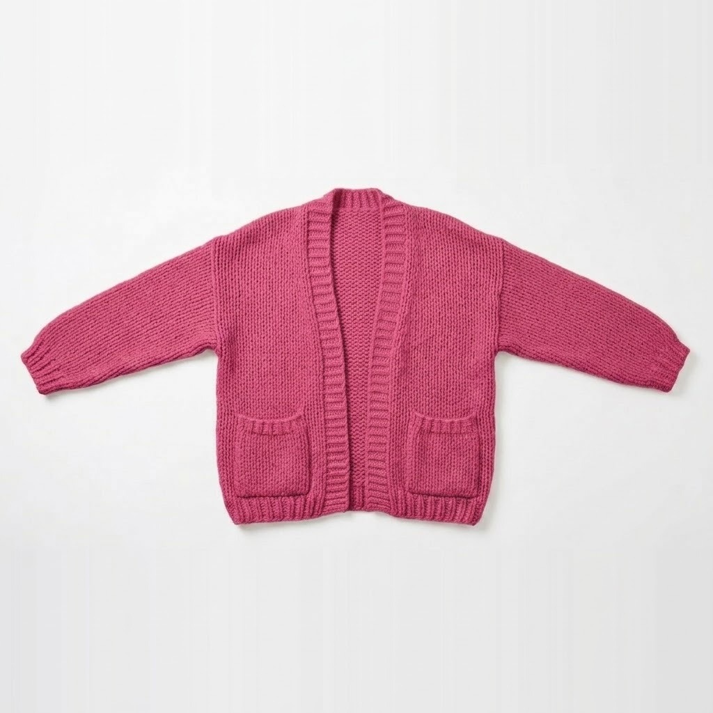 Chunky Knit Open Cardigan 2