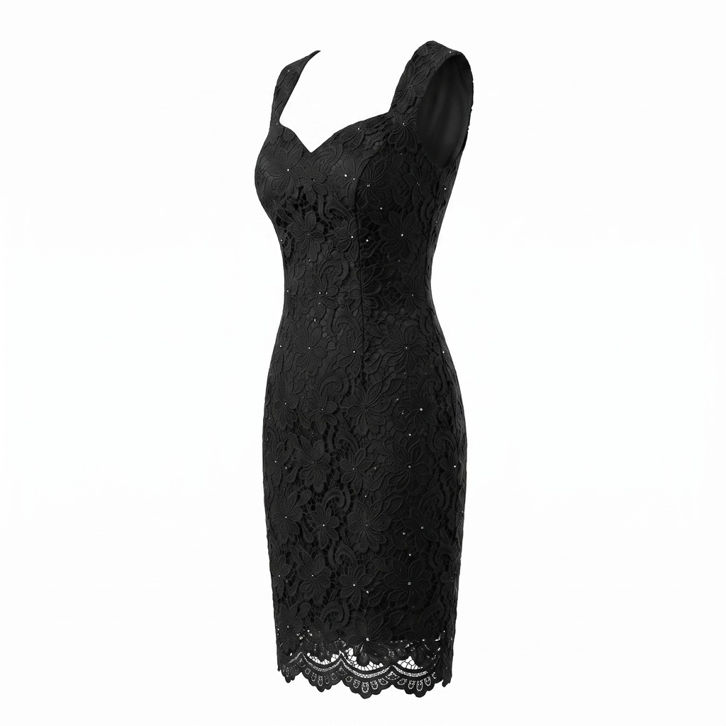 Lace Overlay Party Dress