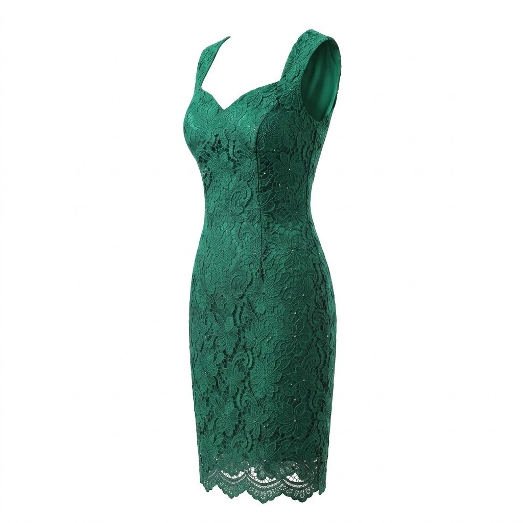 Lace Overlay Party Dress