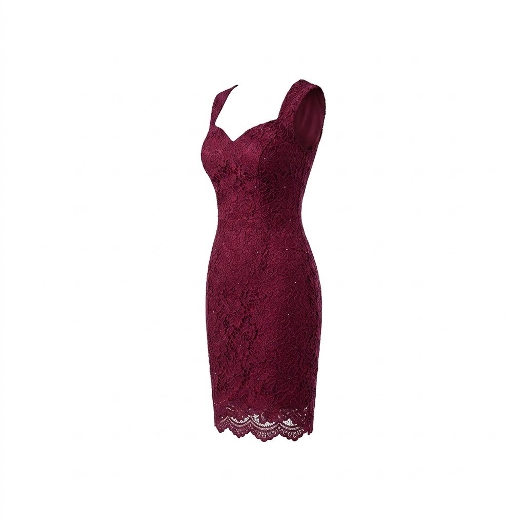 Lace Overlay Party Dress 3