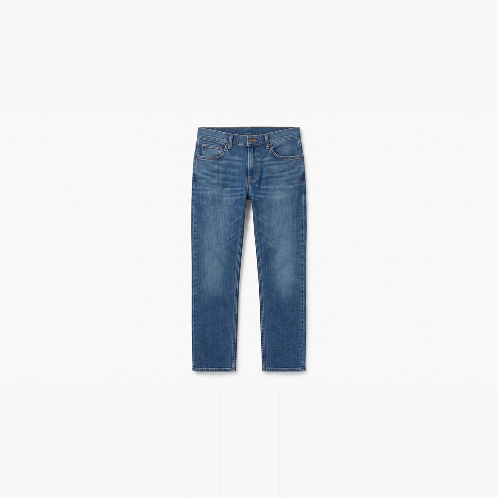 Straight-Leg Denim Jeans